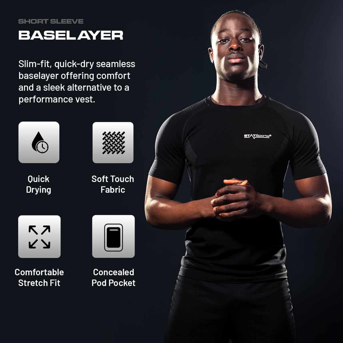 Black STATSports baselayer feature graphic