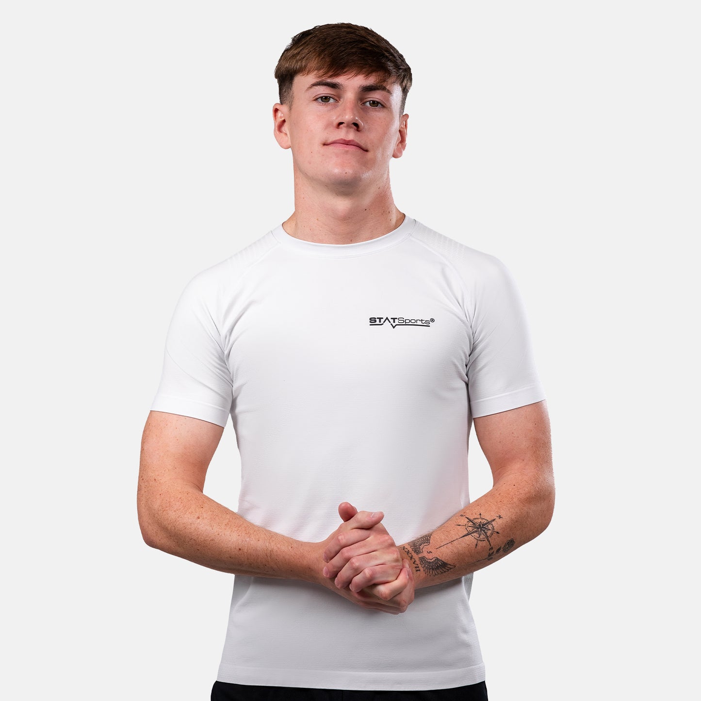 STATSports Performance Short Sleeve Baselayer - White