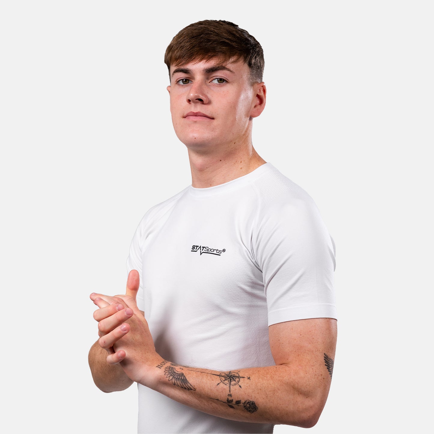 STATSports Performance Short Sleeve Baselayer - White